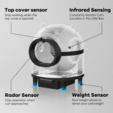 Self-cleaning cat litter box for multiple cats, smart automatic cat litter box with Wifi APP control, 68L large capacity(Black)
