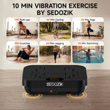 SEDOZIK Vibration Plate Exercise Machine, 400 Lbs Capacity Whole Body Vibrating Plate for Lymphatic Drainage, Weight Loss Fat Burner for Home Workout Women Men, Black