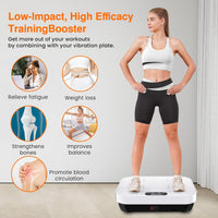Vibration Plate Exercise Machine, 2025 Upgraded Fitness Vibrating Lymphatic Drainage Full Body Workout Shaker for Weight Loss, Featuring a 330 Lbs Capacity Vibrate Fitness Platform with 8 Modes