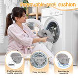 Wolfcode 5-in-1 Music and Lights Baby Walker Foldable with 5 Adjustable Heights, Baby Walker with Wheels and Bouncer Combo Portable, Infant Toddler Walker for Baby Boy Girls 6-18 Months