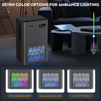 ToLife Dehumidifiers for Home 95 OZ Water Tank, 1000 sq.ft Dehumidifier for Basement Bedroom Bathroom with Auto Shut Off 7 Colors LED Light,Grey