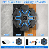 Music Boxing Machine for Kids and Adults, Wall Mounted Bluetooth Punching Trainer with Boxing Gloves, Intelligent LED Boxing Target Workout Machine for Teenagers Boys Girls