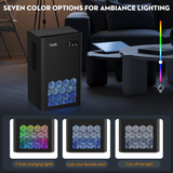 Dehumidifier for Bedroom Bathroom Basements, Dehumidifier with 2 Working Mode, Auto Shut Off, 7 Colors LED Light, Black