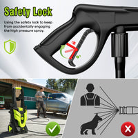 LWQ Electric Pressure Washer, 2030 PSI 2.5 GPM Power Washer with 4 Quick Connect Nozzles, High Pressure Cleaning Machine with Foam Cannon for Cars/Fences/Driveways/Patios/Home Cleaning
