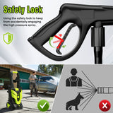LWQ Electric Pressure Washer, 2030 PSI 2.5 GPM Power Washer with 4 Quick Connect Nozzles, High Pressure Cleaning Machine with Foam Cannon for Cars/Fences/Driveways/Patios/Home Cleaning