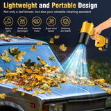 YOOVL Leaf Blower Cordless, Handheld Leaf Blower with 2 X 4.0Ah Battery and Charger, 6 Speed Modes, Lightweight Blowers for Lawn Care, Patio, Yard, Dust,Blowing Leaves,Snow,Yellow