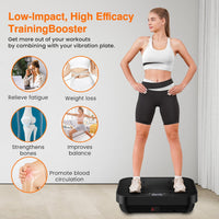 Vibration Plate Exercise Machine, 2025 Upgraded Fitness Vibrating Lymphatic Drainage Full Body Workout Shaker for Weight Loss, Featuring a 330 Lbs Capacity Vibrate Fitness Platform with 8 Modes
