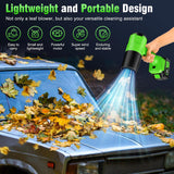 YOOVL Leaf Blower Cordless, Handheld Leaf Blower with 2 X 4.0Ah Battery and Charger, 6 Speed Modes, Lightweight Blowers for Lawn Care, Patio, Yard, Dust,Blowing Leaves,Snow, Green