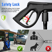 LWQ Electric Pressure Washer, 2030 PSI 2.5 GPM Power Washer with 4 Quick Connect Nozzles, High Pressure Cleaning Machine with Foam Cannon for Cars/Fences/Driveways/Patios/Home Cleaning