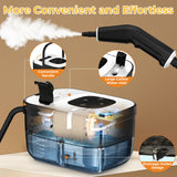 NIRGU Powerful Steam Cleaner, 1500W ,15s Heat-Up, 6-Level Touch Control Adjustment, 1.25L Water Tank, for Floors, Sofas, Windows, Kitchen Appliances, Bathrooms