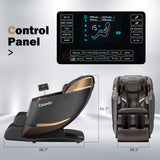 Culanta Massage Chair Full Body, Zero Gravity SL-Track Shiatsu Massage Recliner Chair with Heat, Body Scan, Airbags, Foot Rollers, Deep Yoga Stretch (Brown)