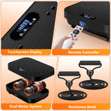 Vibration Plate Exercise Machine, 400 Lbs Capacity Whole Body Vibrating Plate for Lymphatic Drainage, Weight Loss Fat Burner for Home Workout Women Men, Black