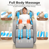 TLIFE Massage Chair Full Body, 160°Zero Gravity Recliner with Body Scan, 50" SL-Track Shiatsu Massage Chair, Fixed Point Massage, Foot Rollers, 12 Auto Modes, Deep Yoga Stretch, Heating, Grey