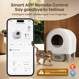 Cumrige Automatic Cat Litter Box Self Cleaning, 95L Self Cleaning Litter Box Large Capacity for Multiple Cats, App-Controlled with Safety Sensors, Removable Washable Liner,2 Rolls Garbage Bags