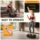 SEDOZIK Vibration Plate Exercise Machine, 400 Lbs Capacity Whole Body Vibrating Plate for Lymphatic Drainage, Weight Loss Fat Burner for Home Workout Women Men, Black