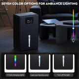 DARKIRON Dehumidifier for Home, 95 OZ Water Tank, (1000 sq.ft) Upgrade Dehumidifiers for Bathroom Bedroom Basement with Auto Shut Off,7 Colors LED Light (Black)