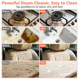 WSRYYCC Steam Cleaner, Portable Steamer for Cleaning with 16pcs Accessories, 6-Level Adjustable, 15s Heat-Up, Handheld Steam Cleaner for Home for Tile, Grease, Dirt, Grout, Car Detailing, Orange
