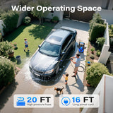Lusilushy Electric Pressure Washer, Power Washer with Foam Cannon, Portable Pressure Cleaning Machine with 4 Different Nozzles for Cars, Driveways, Fences, Patios, Home Cleaning, 2.5 GPM