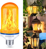 CPPSLEE Upgraded LED Flame Light Bulbs, 4 Modes Flickering Light Bulbs, E26 Base Fire Flame Bulb for Halloween Decorations Outdoor, Christmas Lights Patio Indoor Home Decor (Yellow, 6 Pack)