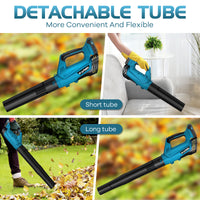 LWQ Leaf Blower, Electric Cordless Leaf Blower with 2 Batteries and Charger, 2 Speed Mode, Lightweight Leaf Blowers for Blowing Leaves, Patio Cleaning, Lawn Care and Dust