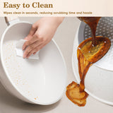 SODAY Pots and Pans Set Non Stick, 12Pcs White Granite Induction Cookware