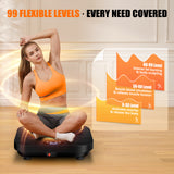 Vibration Plate Exercise Machine, 400 Lbs Capacity Whole Body Vibrating Plate for Lymphatic Drainage, Weight Loss Fat Burner for Home Workout Women Men, Black