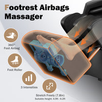 Massage Chair Full Body, Zero Gravity SL-Track Shiatsu Massage Recliner Chair with Body Scan, Airbags, Foot Rollers, Deep Yoga Stretch, Heating (U1-Black)