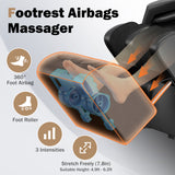 Massage Chair Full Body, Zero Gravity SL-Track Shiatsu Massage Recliner Chair with Body Scan, Airbags, Foot Rollers, Deep Yoga Stretch, Heating (U1-Black)