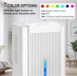 DARKIRON Dehumidifier for Home, 1000 Sq.Ft Quiet Dehumidifier with Auto Shut Off & 7 Color Ambient Light, Ideal for Livingroom Bedroom Basement (White)