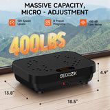 SEDOZIK Vibration Plate Exercise Machine, 400 Lbs Capacity Whole Body Vibrating Plate for Lymphatic Drainage, Weight Loss Fat Burner for Home Workout Women Men, Black