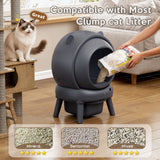 vivirata Self Cleaning Litter Box, Dual Safety Sensors, App Control, Gray