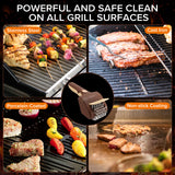 Lrly Electric Grill Brush for Outdoor Grill, Cordless Electric Grill Cleaner, Rechargeable Grill Cleaning Stainless Steel Brush, Grill Scraper, BBQ Accessories Brown