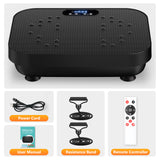 Vibration Plate Exercise Machine, 400 Lbs Capacity Whole Body Vibrating Plate for Lymphatic Drainage, Weight Loss Fat Burner for Home Workout Women Men, Black