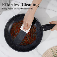 SODAY 5PCS Pot and Pans Set, Non-stick Kitchen Cookware Set, Detachable Moving Handle, Healthy Non Stick RV Cookware Set The Best Choice for Kitchen Cooking-Black