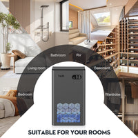 ToLife Dehumidifiers for Home 95 OZ Water Tank, 1000 sq.ft Dehumidifier for Basement Bedroom Bathroom with Auto Shut Off 7 Colors LED Light,Grey
