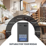 ToLife Dehumidifiers for Home 95 OZ Water Tank, 1000 sq.ft Dehumidifier for Basement Bedroom Bathroom with Auto Shut Off 7 Colors LED Light,Grey