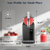Slushie Machine,Slushy Machine for Home,6 Preset Programs,Auto Cleaning,No Ice Needed, Frozen Drink Maker for Milk Shakes,Frappe,Margarita Smoothie,Slush,and more