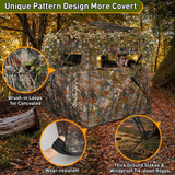 TLC Sport Hunting Blind with Carrying Bag, 270/360 Degree See Through Ground Blind, Pop Up Hunting Blind Portable Concealed Camouflage Tent for 2/3/4 Person, Camouflage
