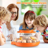 Onsju 18 Egg Incubator with Automatic Egg Turning and Humidity Control, Incubators for Hatching Eggs, Chicken, Ducks, Goose, Pigeon, Quail, Parrot Incubator for Farm, Lab, Science Classroom, Home (Orange)