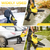 LWQ Leaf Blower, Electric Cordless Leaf Blower with 2 Batteries and Charger, 2 Speed Mode, Lightweight Leaf Blowers for Blowing Leaves, Snow, Patio Cleaning, Lawn Care , Dust, Weeds and Small Send