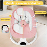NIRGU Baby Swing for Infants, Unisex Baby Bouncer, Bluetooth Music , 5 Sway Speeds, 10 Lullabies with App Remote Control，for 0-18 months，Pink