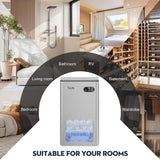 ToLife Dehumidifiers for Home, 1000 sq.ft Dehumidifier for Basement Bedroom Bathroom with 95 OZ Water Tank, Auto Shut Off 7 Colors LED Light, Silver