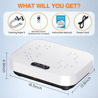 Vibration Plate Exercise Machine, 2025 Upgraded Fitness Vibrating Lymphatic Drainage Full Body Workout Shaker for Weight Loss, Featuring a 330 Lbs Capacity Vibrate Fitness Platform with 8 Modes