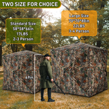 TLC Sport Hunting Blind with Carrying Bag, 270/360 Degree See Through Ground Blind, Pop Up Hunting Blind Portable Concealed Camouflage Tent for 2/3/4 Person, Camouflage
