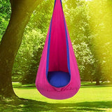 Y- STOP Kids Pod Swing Seat, Hanging Hammock Chair Swing with Inflatable Pillow, Sensory Swing Chair with Pocket for Outdoor and Indoor (Pink and Blue) pcs