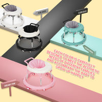 HKAI Baby Walker for 6-18 Months - One-Touch Foldable Design with Lockable Wheels, Non-Slip Base & Removable Tray ，Black