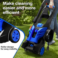 Lusilushy Electric Pressure Washer, Power Washer with Foam Cannon, Portable Pressure Cleaning Machine with 4 Different Nozzles for Cars, Driveways, Fences, Patios, Home Cleaning, 2.5 GPM