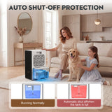 DARKIRON Dehumidifier for Home, 95 OZ Water Tank, (1000 sq.ft) Upgrade Dehumidifiers for Bathroom Bedroom Basement with Auto Shut Off,7 Colors LED Light (White)
