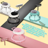 HKAI Baby Walker for 6-18 Months - One-Touch Foldable Design, 9 Adjustable Heights, Non-Slip Wheels with Removable Activity Tray, Green