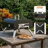 WOOCIT 12" Multi-Fuel Outdoor Pizza Oven – Reaches 720°F, Versatile Wood or Propane Gas Pizza Oven with Pizza Stone & Peel, Portable for Backyard, Camping & Tailgating (Propane Burner Sold Separately)